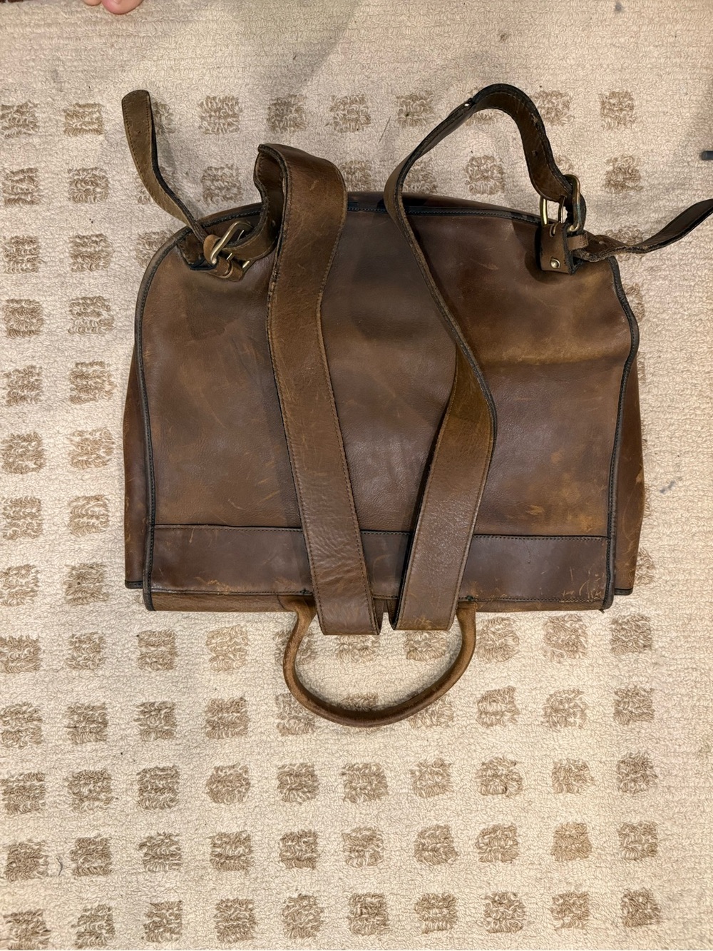 Ralph Lauren Purple Label Brown Leather Messenger Bag - Picture 4 of 10